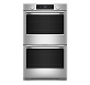 A stainless steel microwave combination wall oven