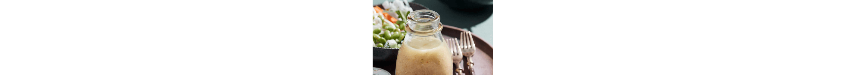 A bottle of Asian Lime Dressing.