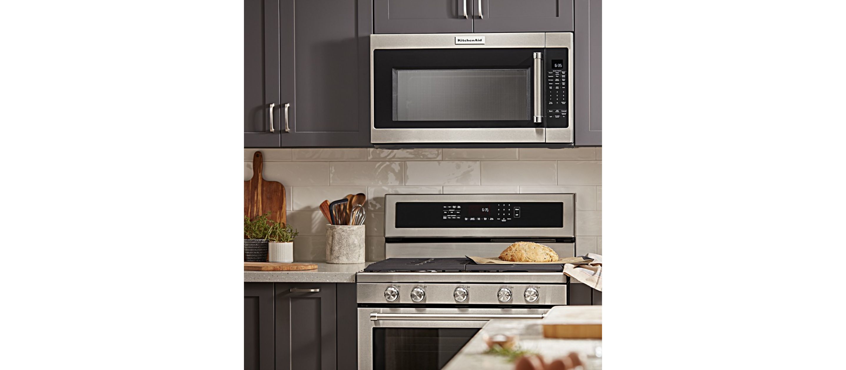A kitchen filled with KitchenAid® appliances.