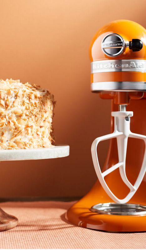 An Artisan® Series Stand Mixer in Honey.