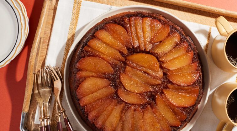 An apple pastry ready to be enjoyed.