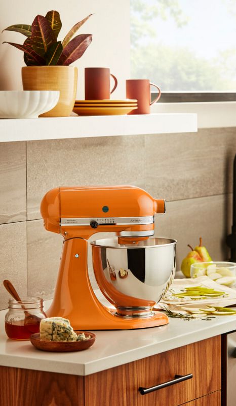 An Artisan® Series Stand Mixer in Honey.