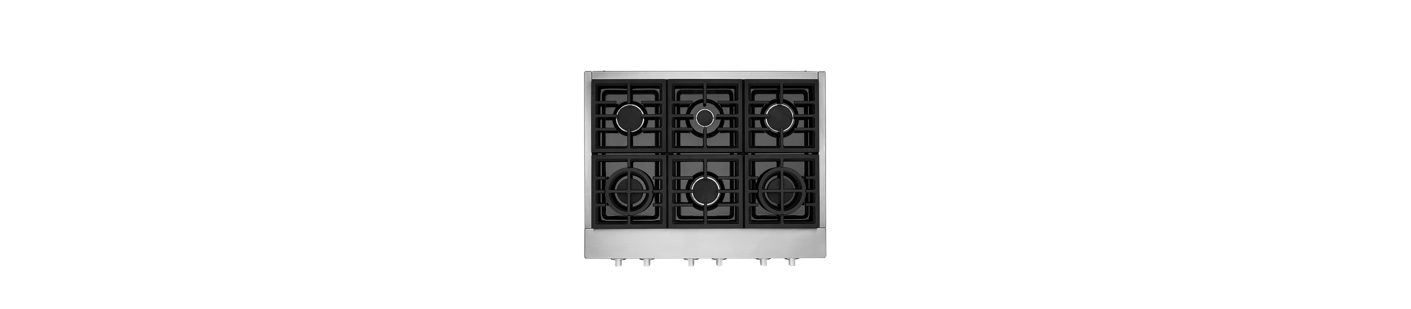 A 36'' 6-Burner Commercial-Style Gas Rangetop.