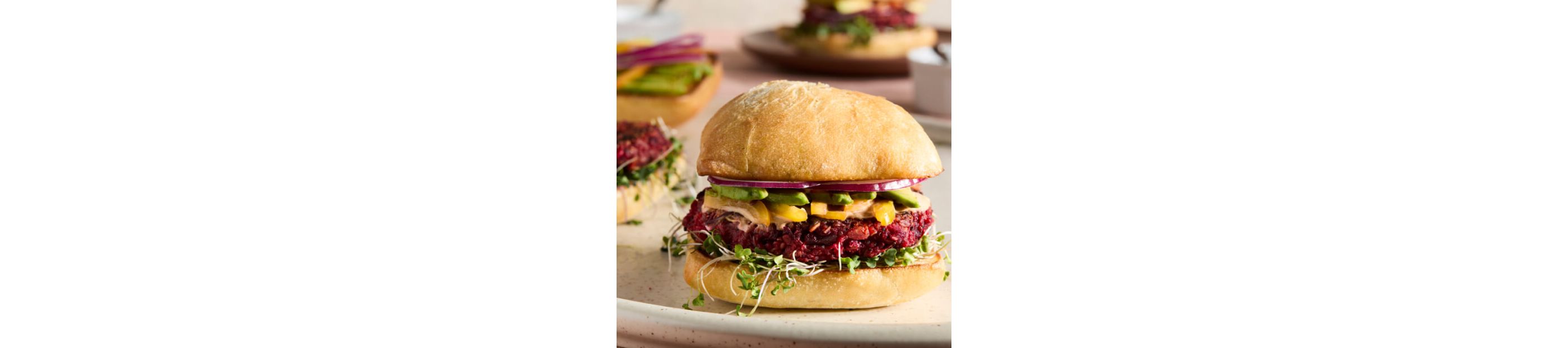 A beetroot burger.
