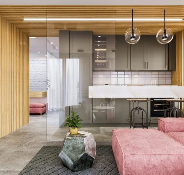 A modern kitchen.
