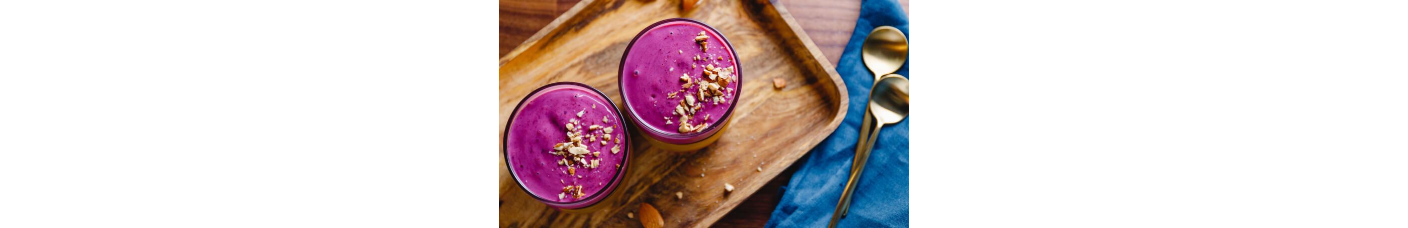 Two small smoothie bowls.