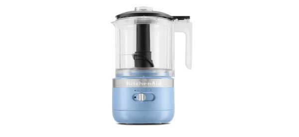 A Cordless 5 Cup Food Chopper in Blue Velvet.