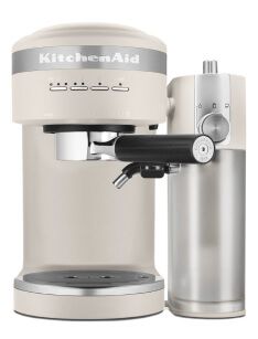 A Semi-Automatic Espresso Machine and Automatic Milk Frother Attachment in Milkshake.