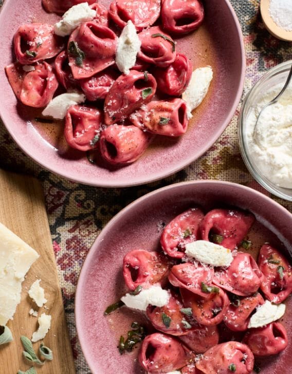 Beetroot tortellini.