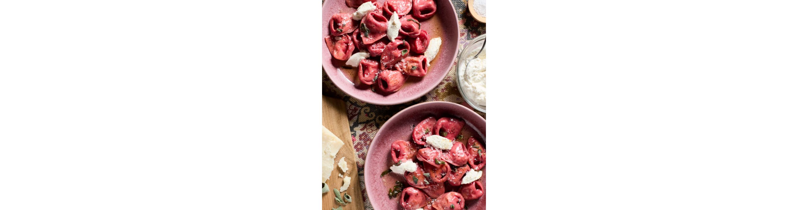 Beetroot tortellini.