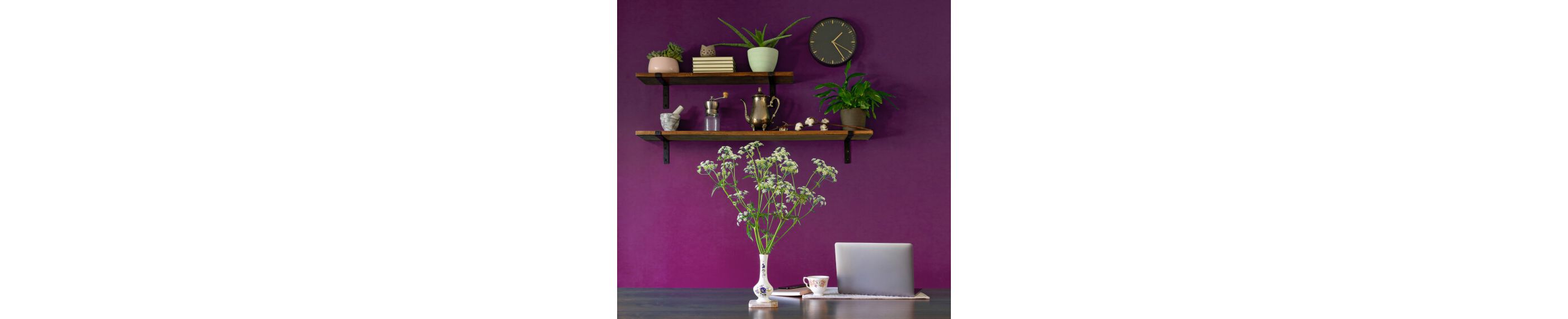 A beetroot colored wall.