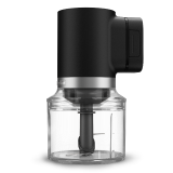 A stand-alone Black Matte KitchenAid Go™ Cordless Top Down Chopper.
