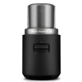 A stand-alone Black Matte KitchenAid Go™ Cordless Blade Grinder.