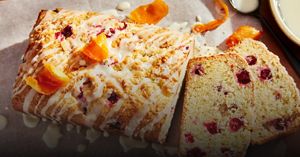 A freshly made pastry resting on parchment paper.