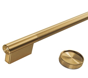 A Brass handle and knob.