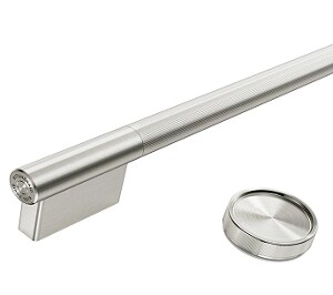 A Stainless Steel handle and knob.