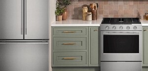 A Stainless Steel range in a contemporary kitchen.