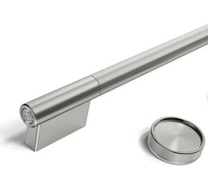 A Stainless Steel handle and knob.
