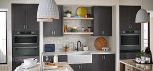 A Juniper wall oven in a contemporary kitchen.
