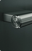 A close up of the handle on a Juniper oven.