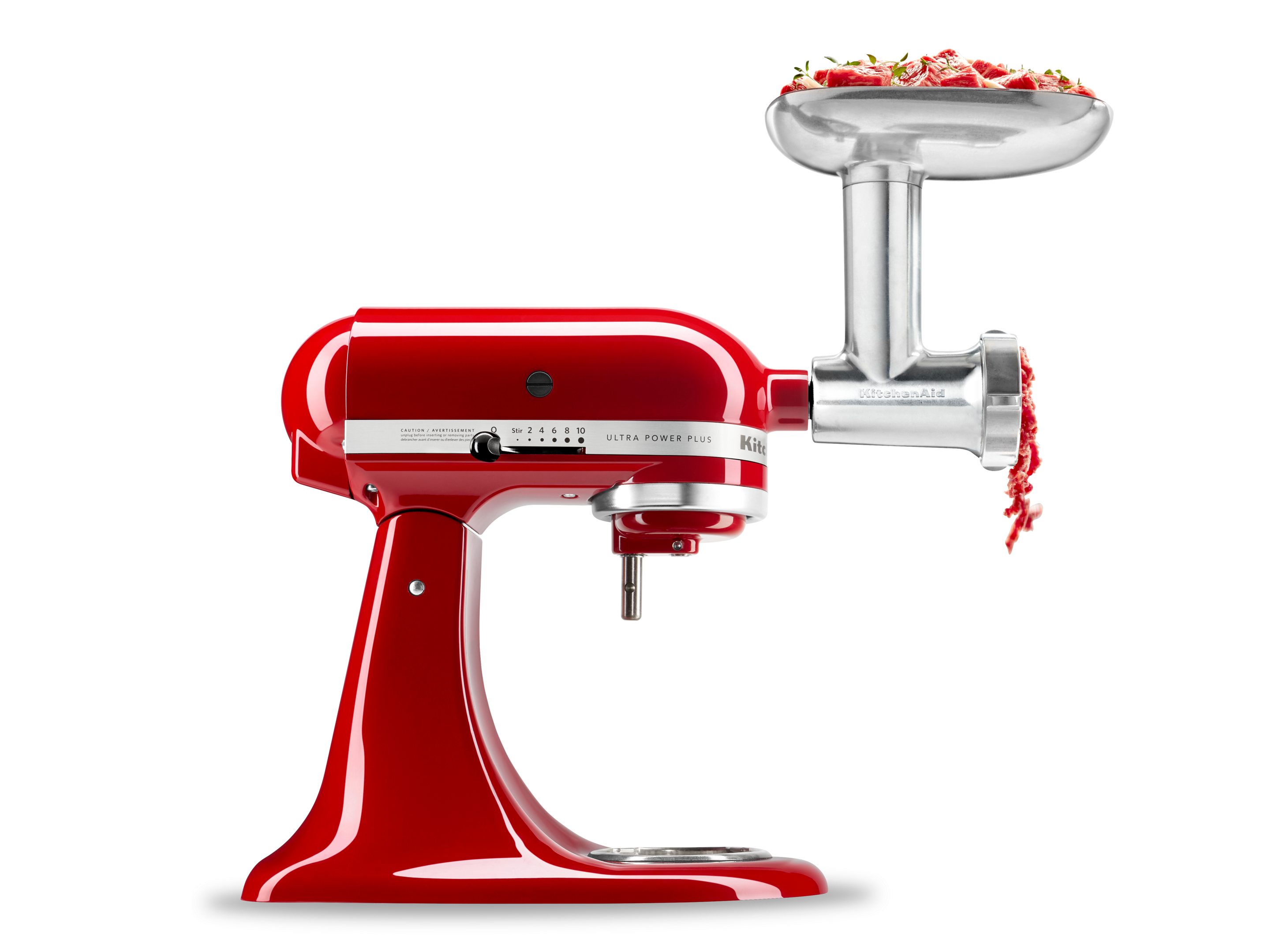 KitchenAid® stand mixer shown with attachment