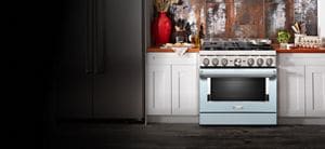Kitchenaid misty blue range deals