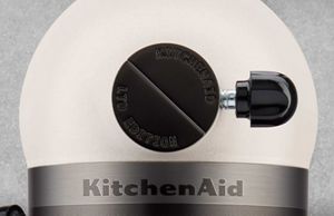 A closeup of the Limited Edition Stand Mixer, focusing on the hub cover.
