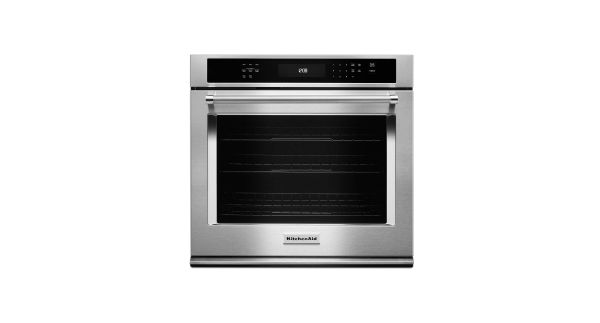 A KitchenAid® 30" Single Wall Oven with Even-Heat™ True Convection.