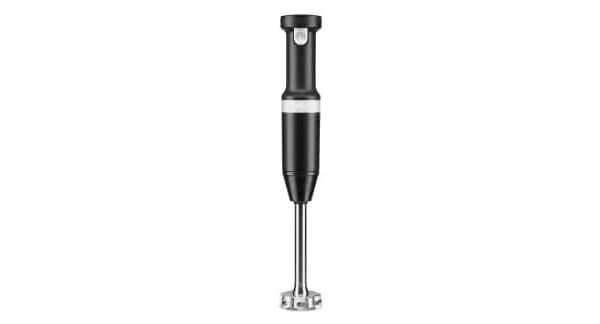 A KitchenAid® Cordless Variable Speed Hand Blender.