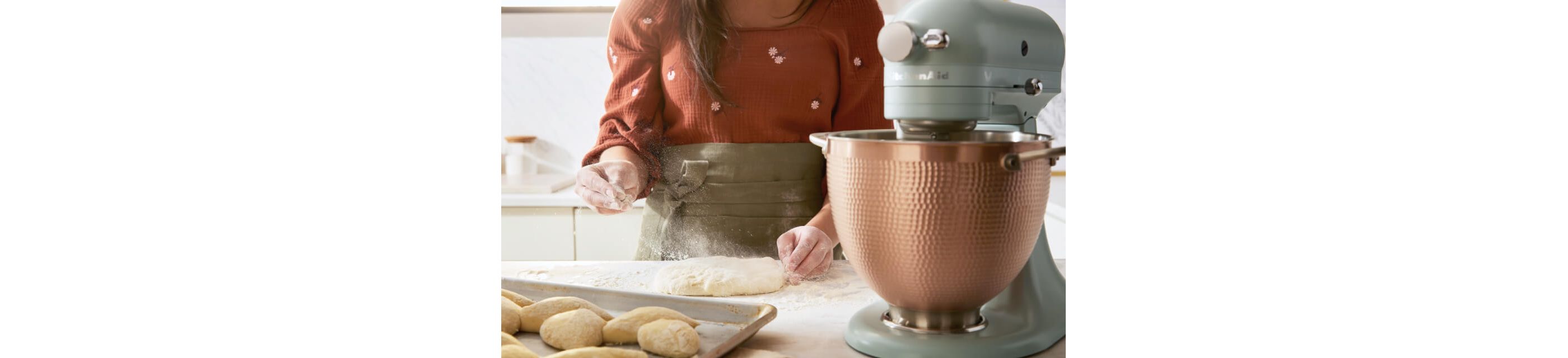 A 2022 Design Series Stand Mixer on a countertop.