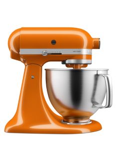 A KitchenAid® 2021 Color of the Year Honey Stand Mixer.