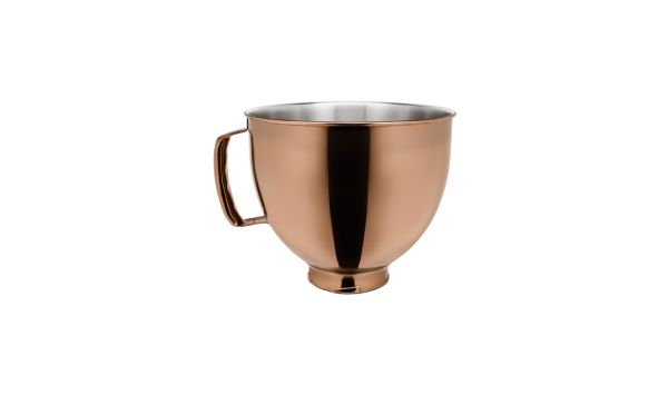 A KitchenAid® 5 Quart Tilt-Head Metallic Finish Stainless Steel Bowl.