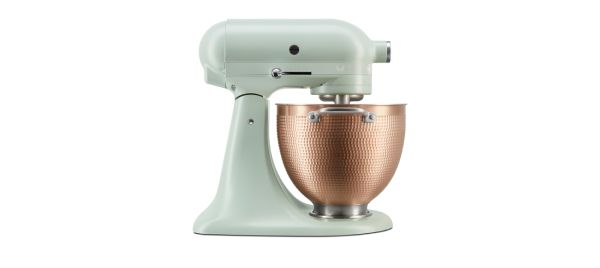 A KitchenAid® 2022 Design Series Stand Mixer with Copper Bowl.