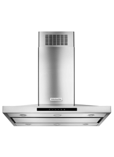 A KitchenAid® 42" Island-Mount, 3-Speed Canopy Hood.