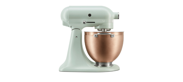 A KitchenAid® 2022 Design Series Stand Mixer with Copper Bowl.