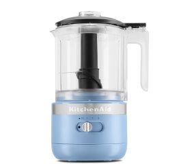 A Cordless Food Chopper in Blue Velvet.
