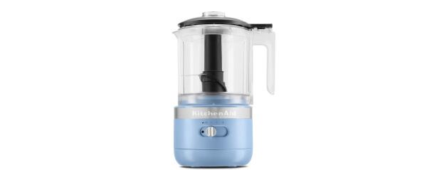 A Cordless Food Chopper in Blue Velvet.
