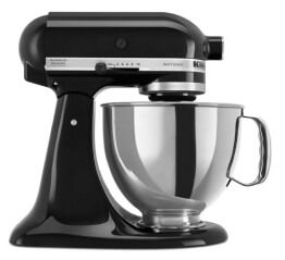 KitchenAid® Artisan® Series 5 Quart Tilt-Head Stand Mixer in Onyx Black.