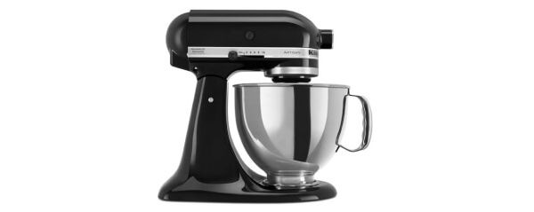 KitchenAid® Artisan® Series 5 Quart Tilt-Head Stand Mixer in Onyx Black.