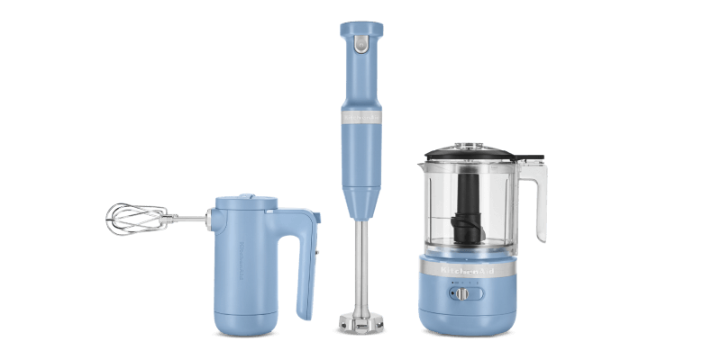 A suite of cordless kitchen tools.