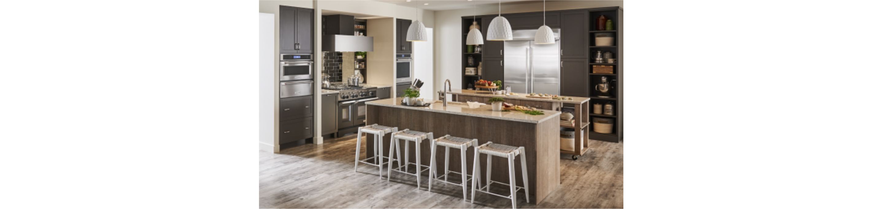 A modern kitchen filled with KitchenAid® appliances. 