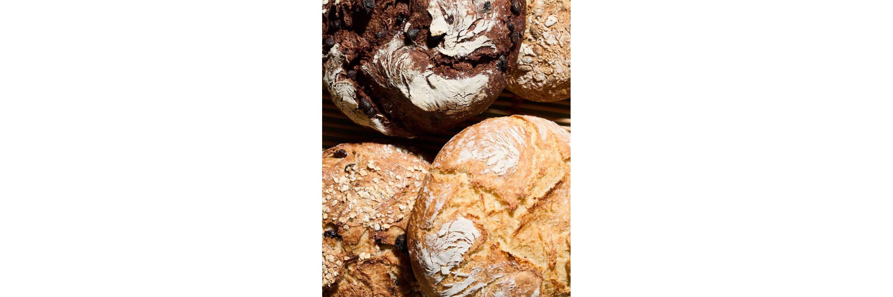 Freshly baked bread. 