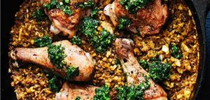 A delectable South American chicken & rice recipe from Yummly.