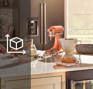 Kitchenaid store mixer size