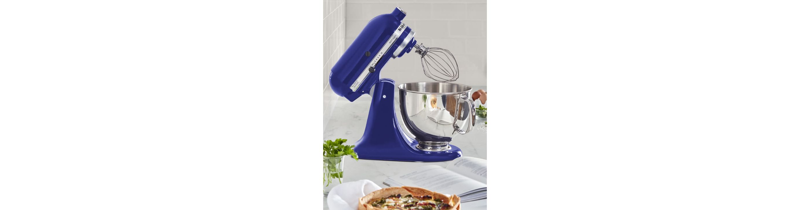 Cobalt Blue KitchenAid® stand mixer on a counter