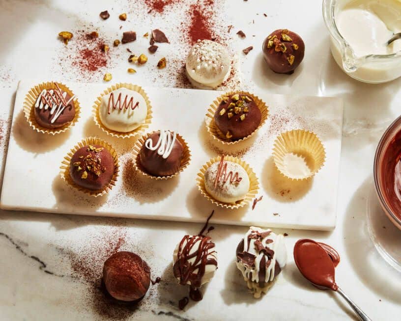 Assorted chocolate truffles