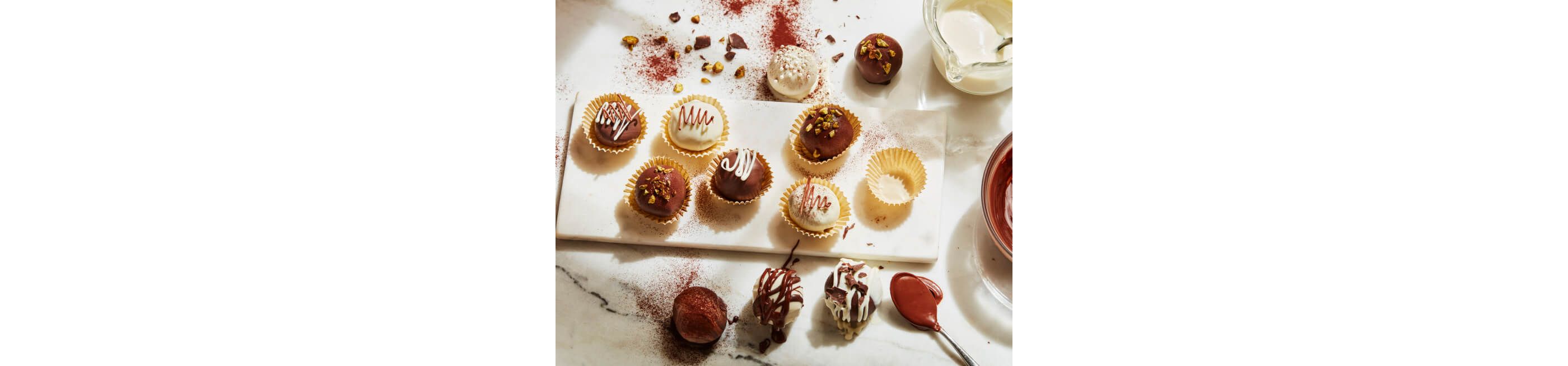 Assorted chocolate truffles