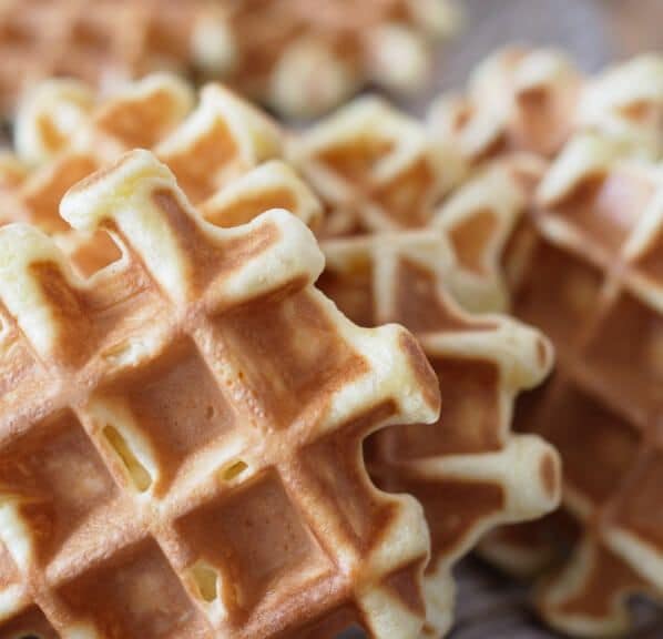 Closeup of waffles