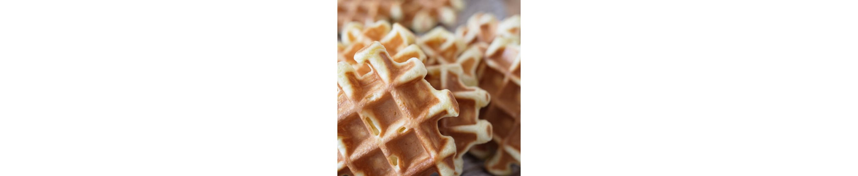 Closeup of waffles