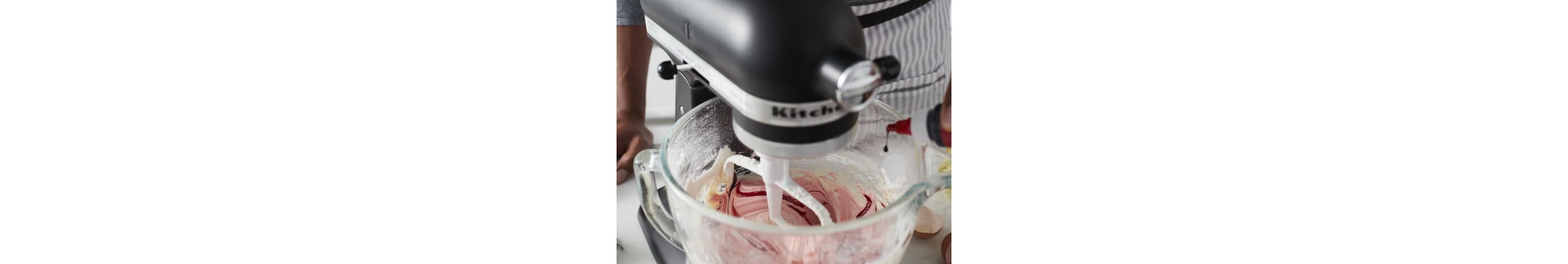 Matte Black KitchenAid® stand mixer with frosting
